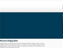 Tablet Screenshot of bridgingtalentsindia.com